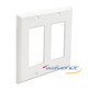 Wall Plate, A/V Brush Plates Double Gang, White - DWP2G-WH Wall Plate, A/V Brush Plates Double Gang, White - DWP2G-WH